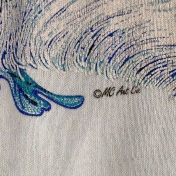 80s/90s Vintage Graphic Cat T-Shirt Pastel Kawaii Kitten | Made in USA - Picture 12 of 14